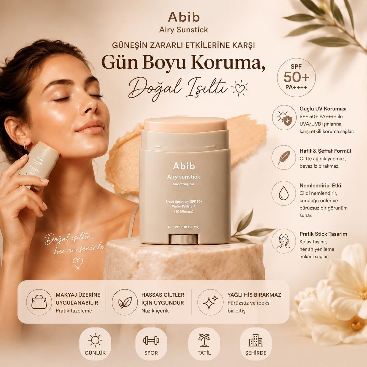 Kore Airy Güneş Koruyucu Stick SPF50+